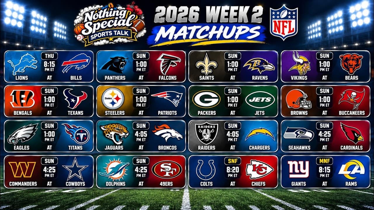 Nothing Special Sports Talk #2 - Week 2 Picks