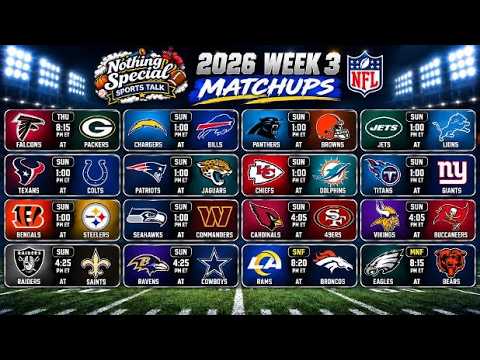 Nothing Special Sports Talk #3 - Week 3 Picks