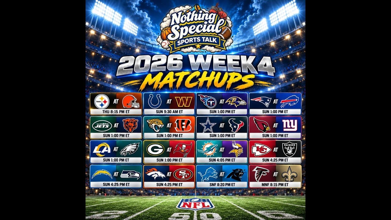 Nothing Special Sports Talk #4 - Week 4 Picks